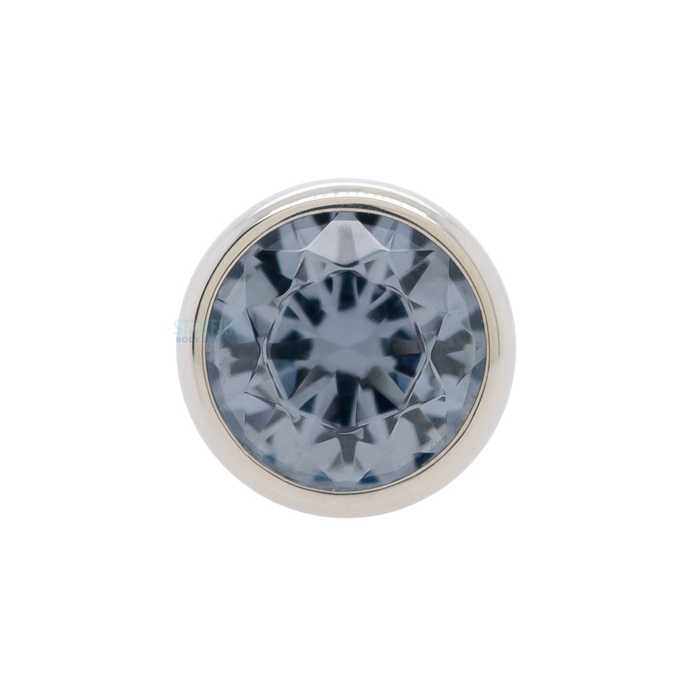 Bezel-Set Faceted Gem Threaded End