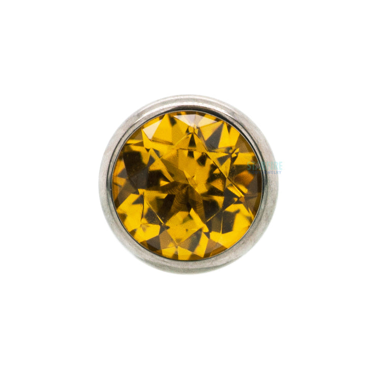 Bezel-Set Faceted Gem Threaded End