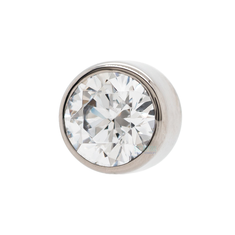 Bezel-Set Faceted Gem Threaded End