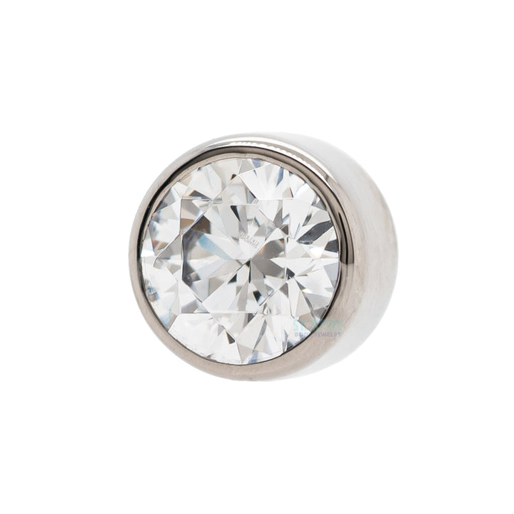 Bezel-Set Faceted Gem Threaded End