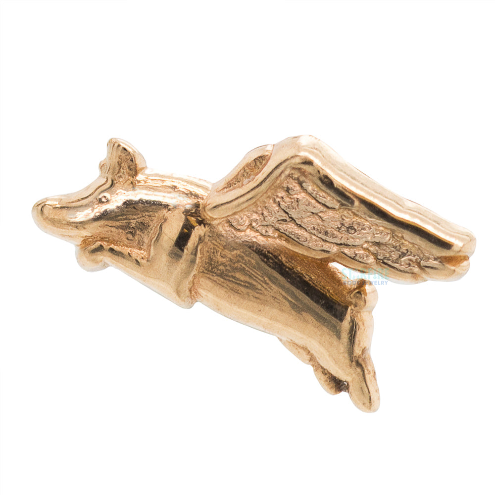 When Pigs Fly Threaded End in Gold