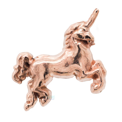 Unicorn Threaded End in Gold