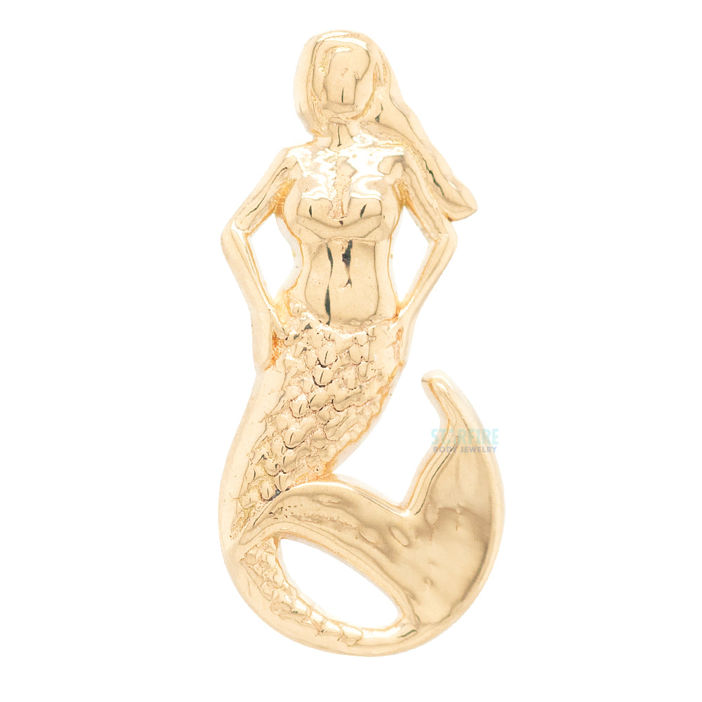 Mermaid Threaded End in Gold