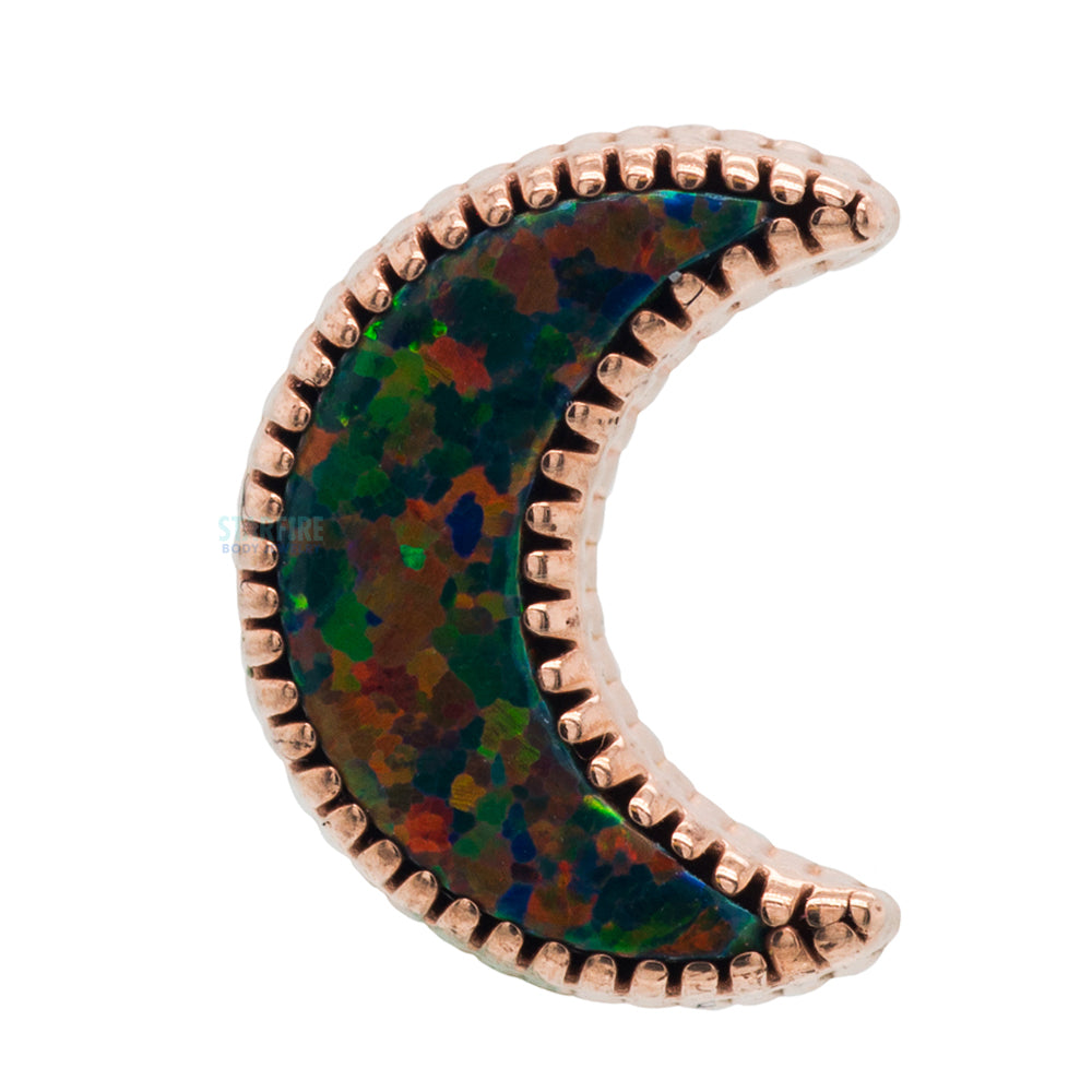threadless: Cabochon Moon End in Gold with Opal