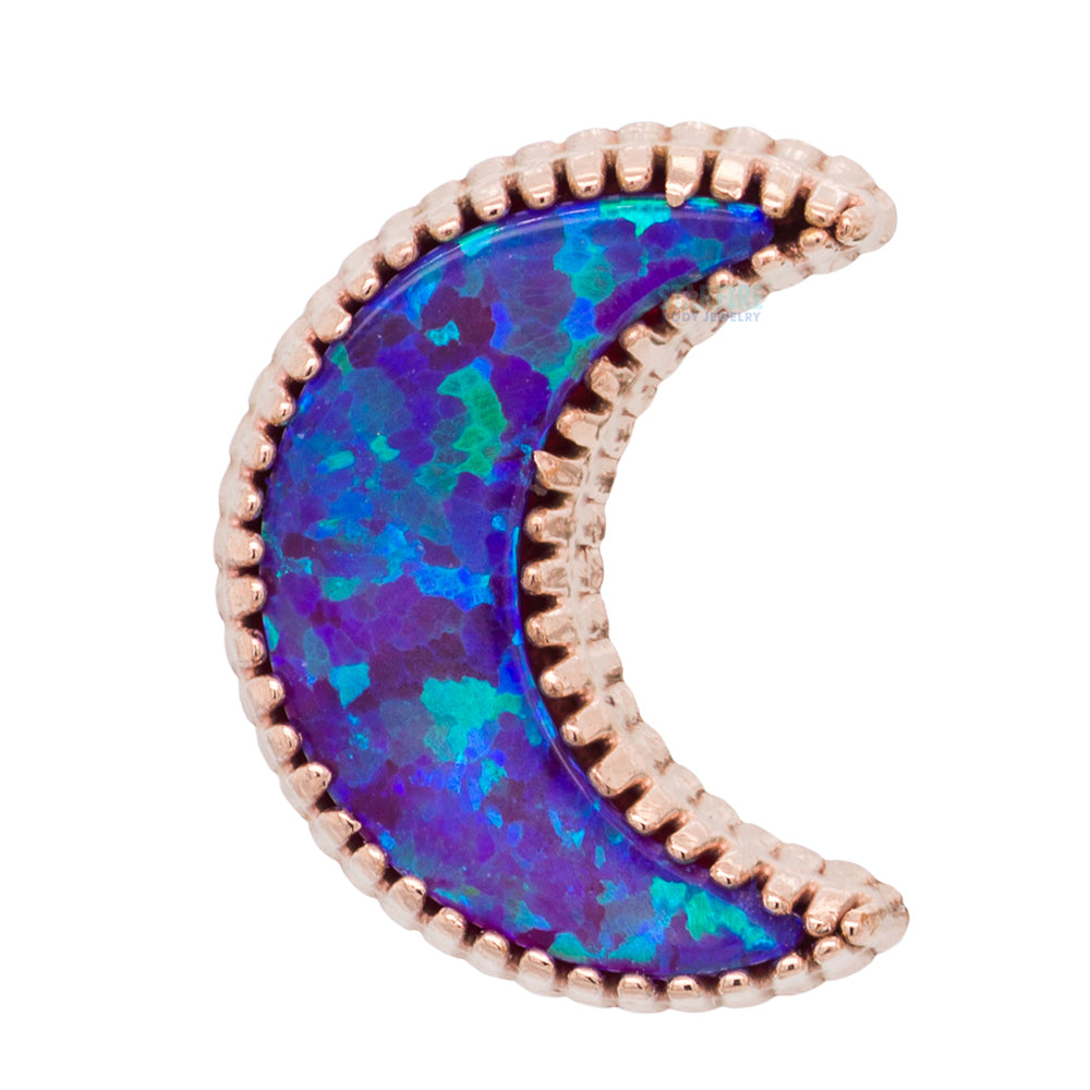 threadless: Cabochon Moon End in Gold with Opal
