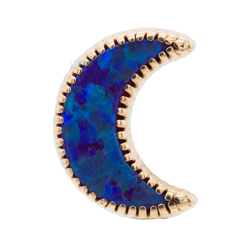 threadless: Cabochon Moon End in Gold with Opal