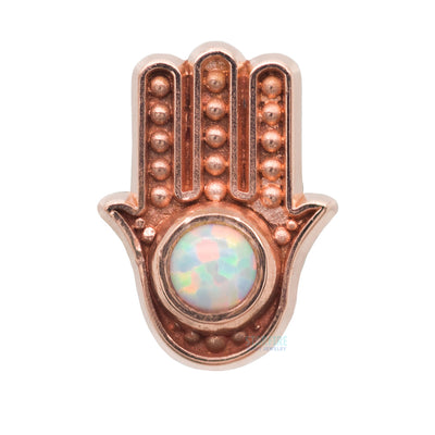threadless: Hamsa End in Gold with Opal
