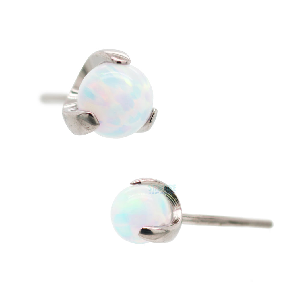 threadless: 3 Prong-Set Opal Ball End
