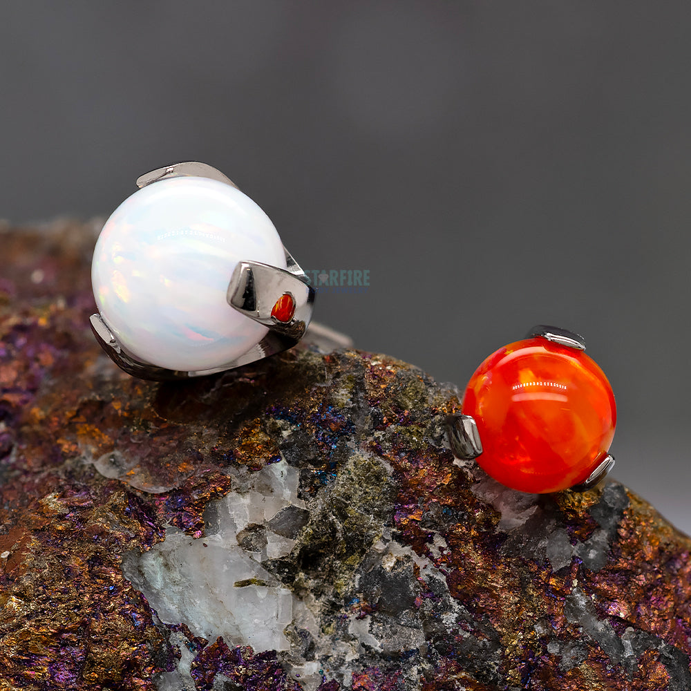 threadless: 3 Prong-Set Opal Ball End