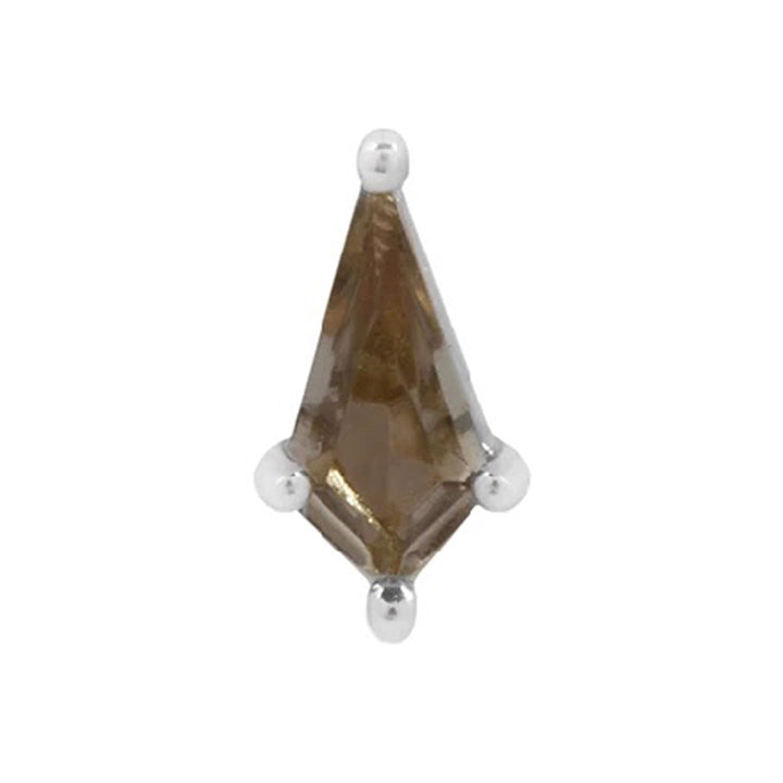 threadless: "Mini Soho" End in Gold with Smokey Quartz