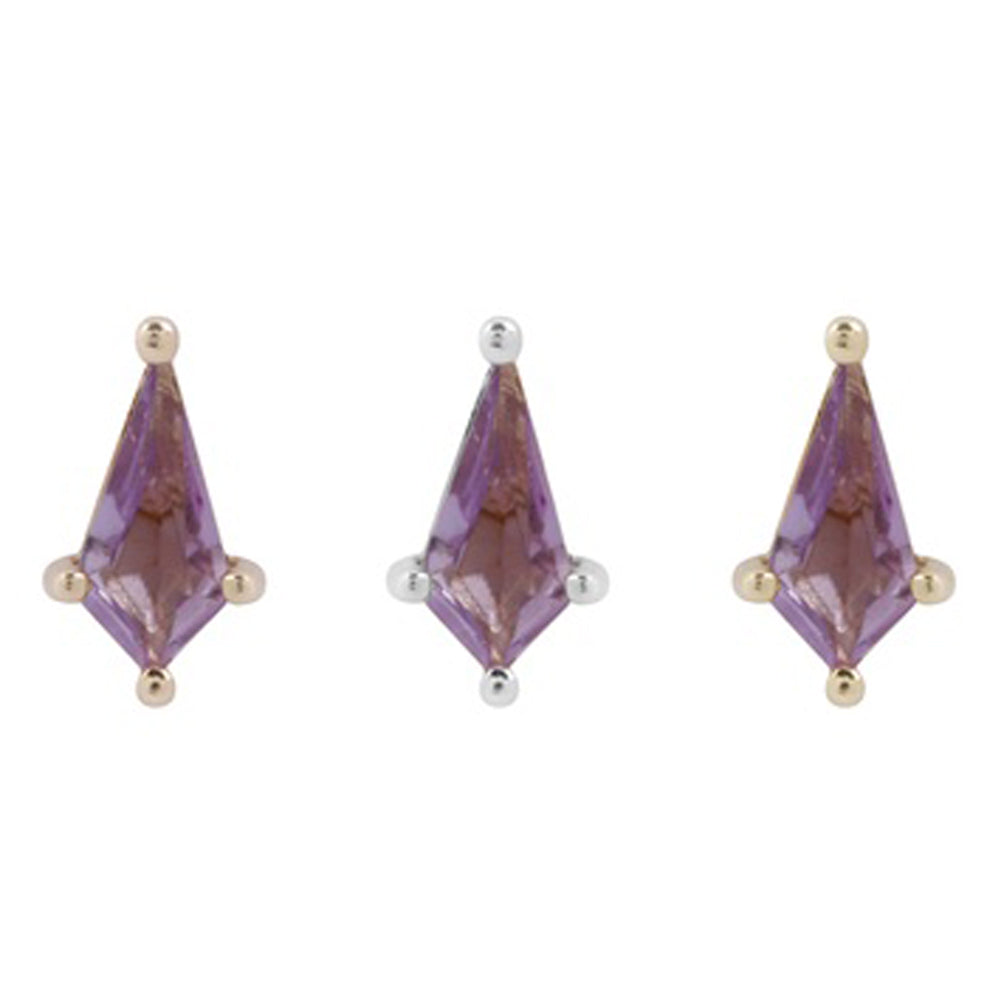 threadless: "Mini Soho" End in Gold with Amethyst