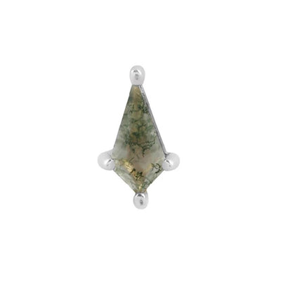 threadless: "Mini Soho" End in Gold with Moss Agate