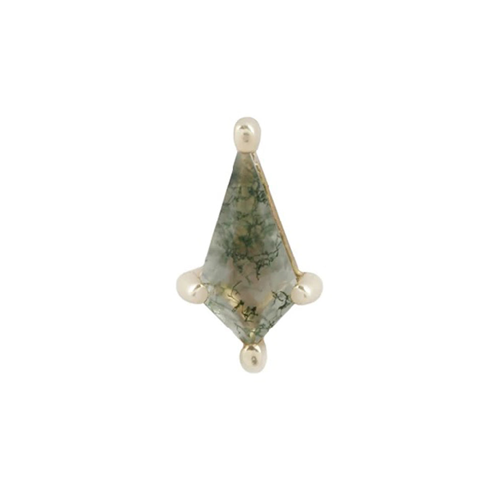 threadless: "Mini Soho" End in Gold with Moss Agate