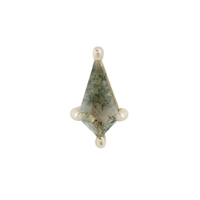 threadless: "Mini Soho" End in Gold with Moss Agate