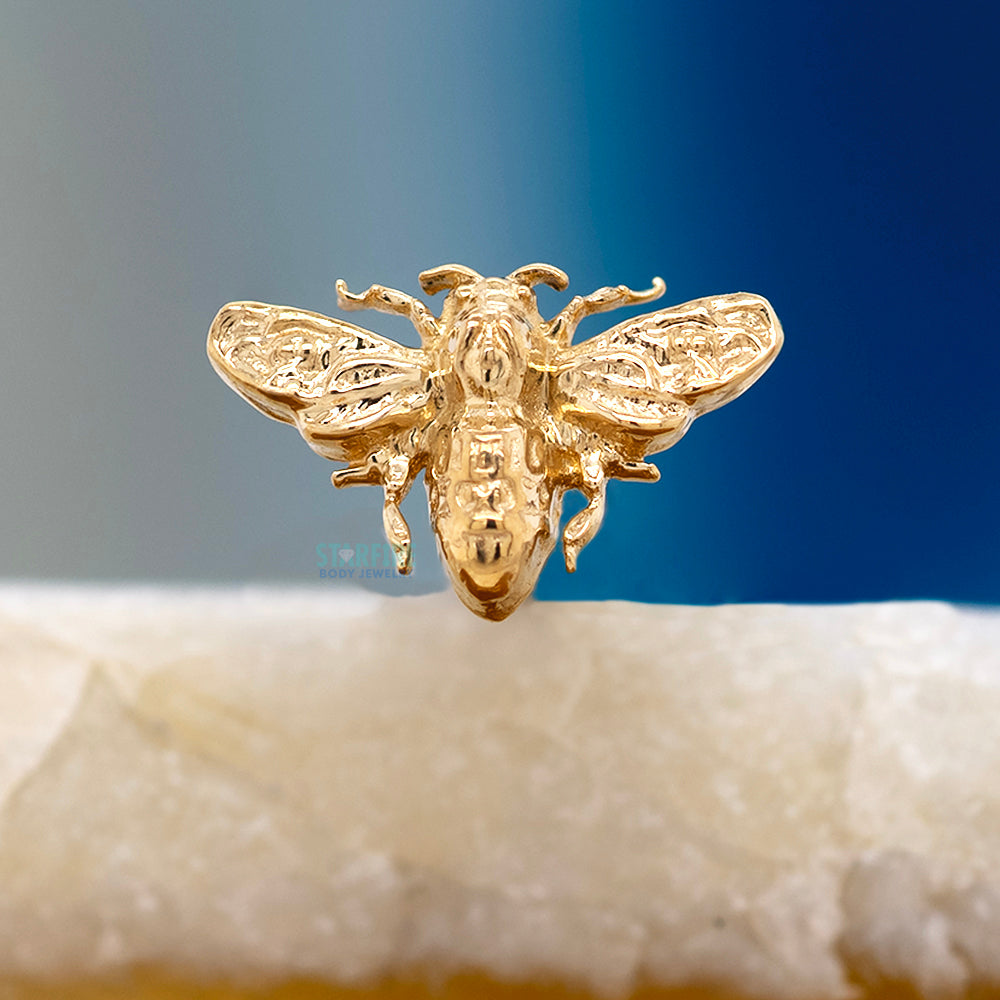Bee Threaded End in Gold