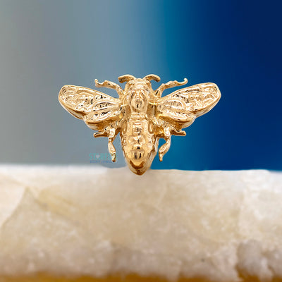 Bee Threaded End in Gold