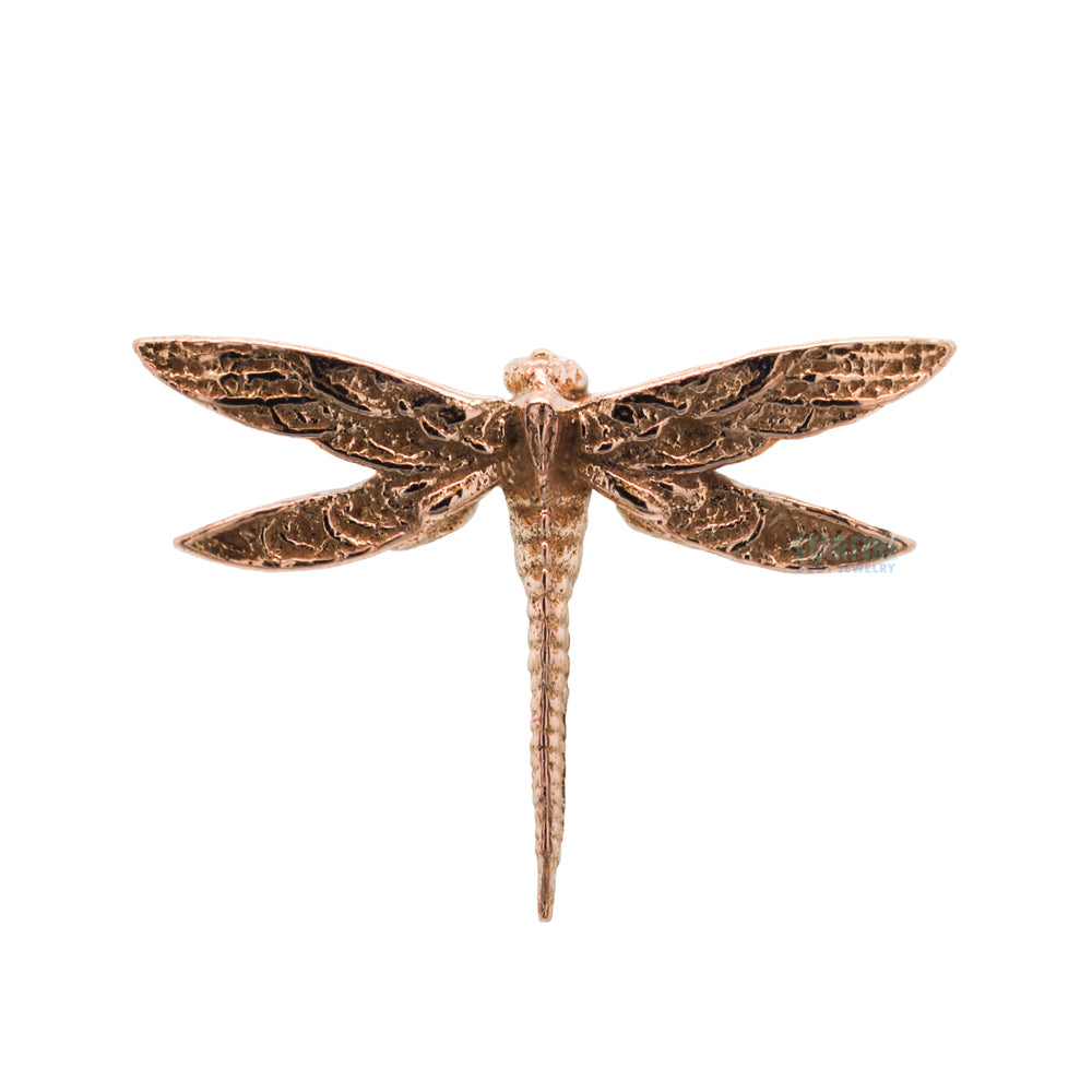 Dragonfly Threaded End in Gold