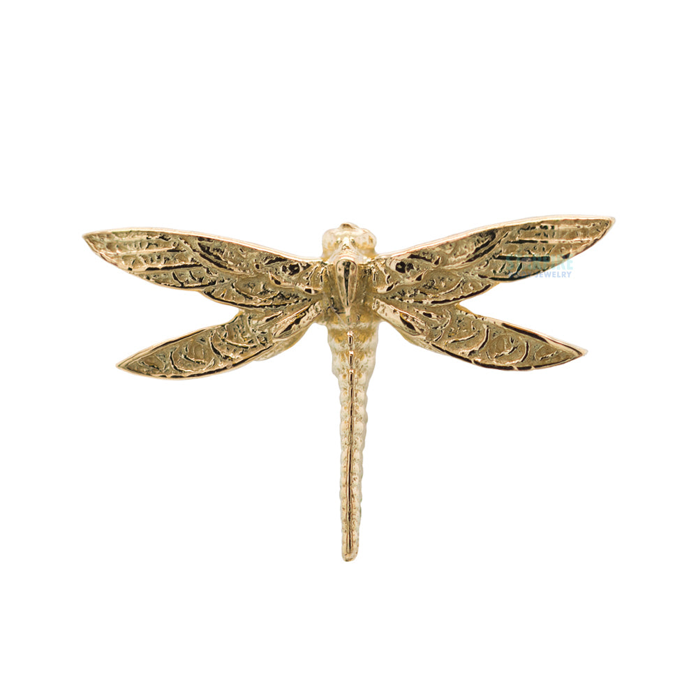 Dragonfly Threaded End in Gold