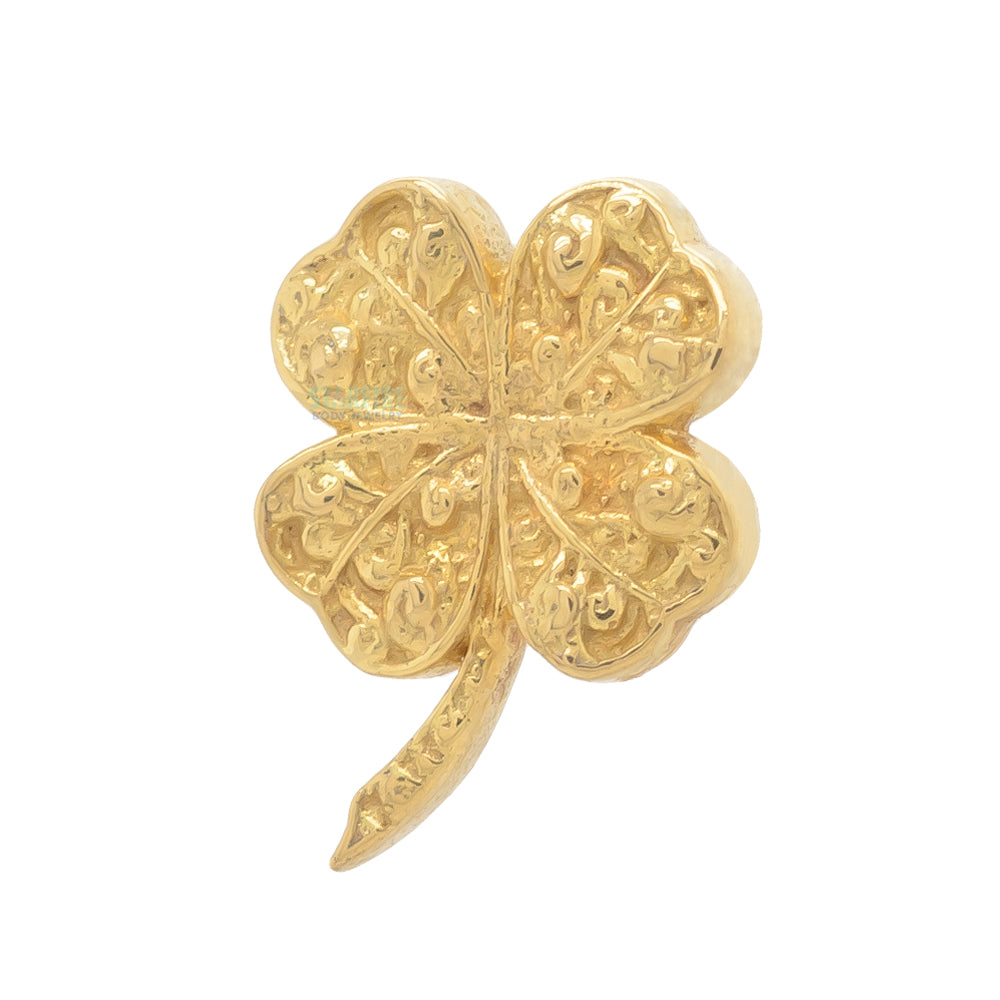 Shamrock Threaded End in Gold