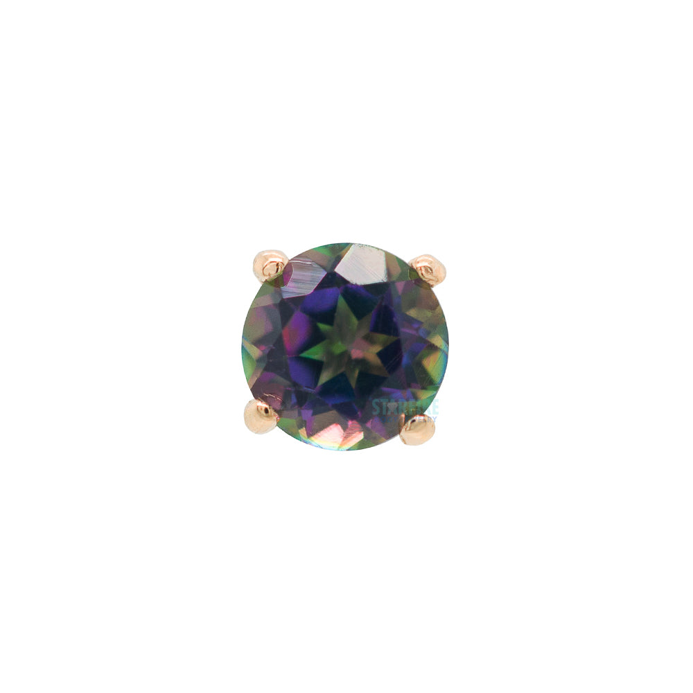 threadless: "Tiffany" Prong-Set Mystic Topaz End in Gold