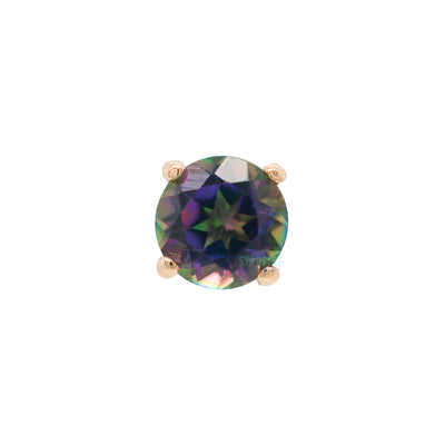 "Tiffany" Prong-Set Mystic Topaz Threaded End in Gold