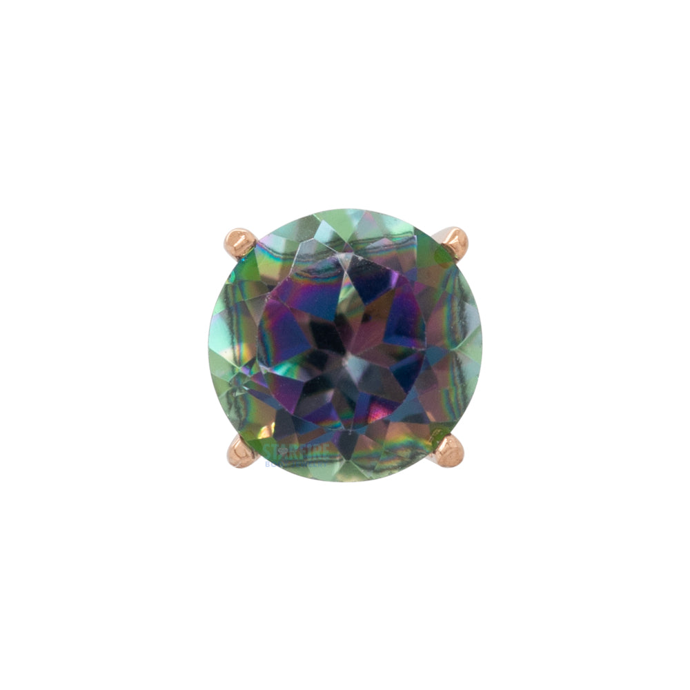 threadless: "Tiffany" Prong-Set Mystic Topaz End in Gold