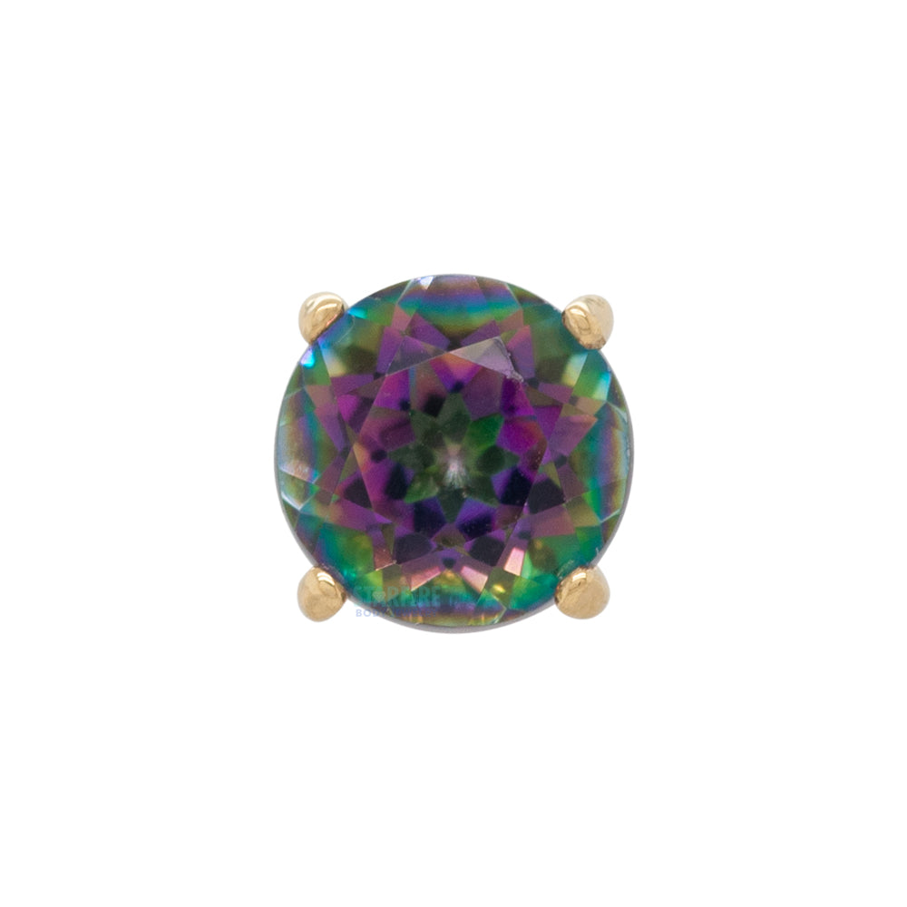 threadless: "Tiffany" Prong-Set Mystic Topaz End in Gold