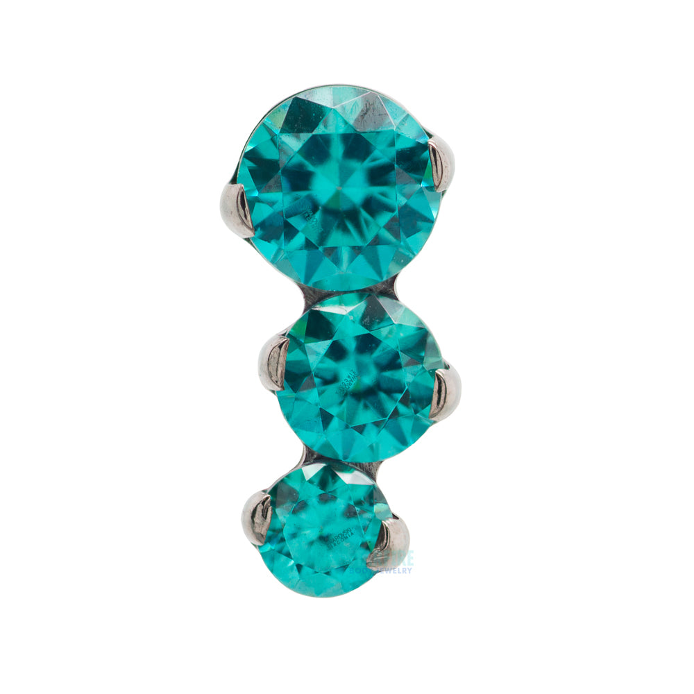 threadless: "Clio" Prong-Set Faceted Gems End