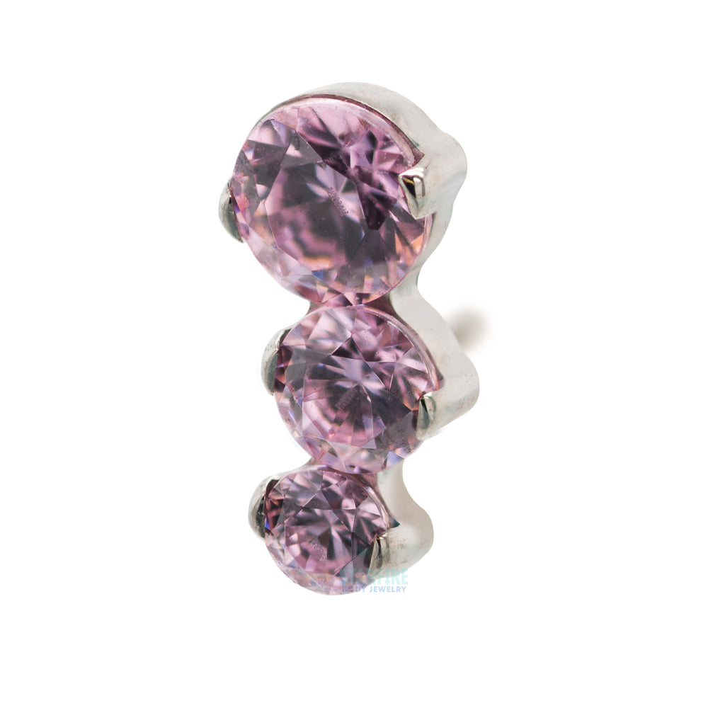 threadless: "Clio" Prong-Set Faceted Gems End