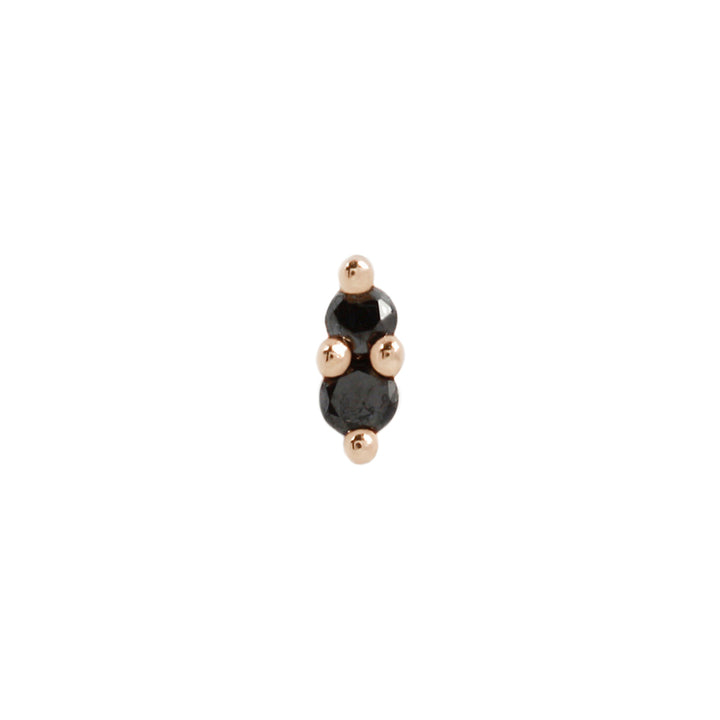 threadless: "Mishka" End in Gold with Black Diamond