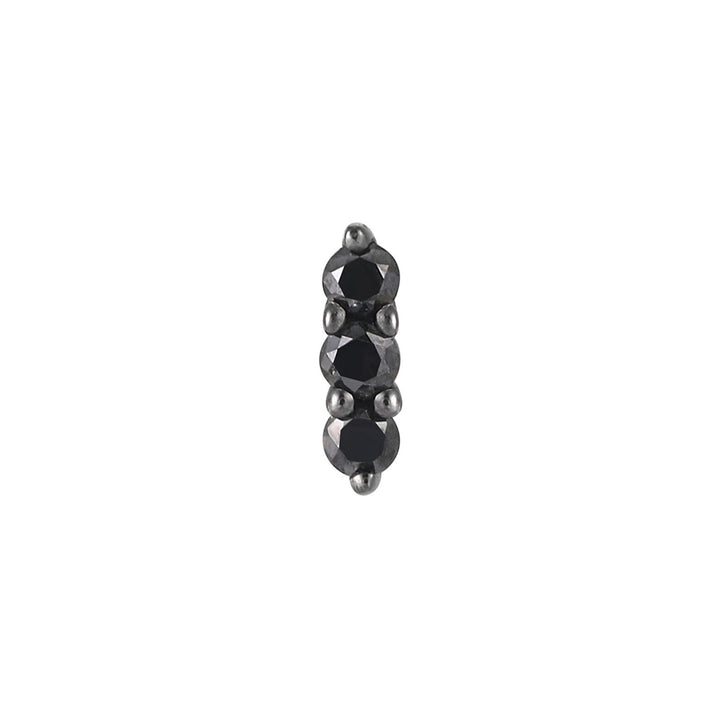 threadless: "Mishka" End in Black Rhodium - Gold with Black Diamonds