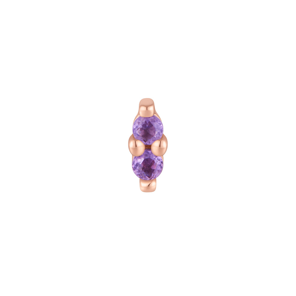 threadless: "Mishka" End in Gold with Amethyst