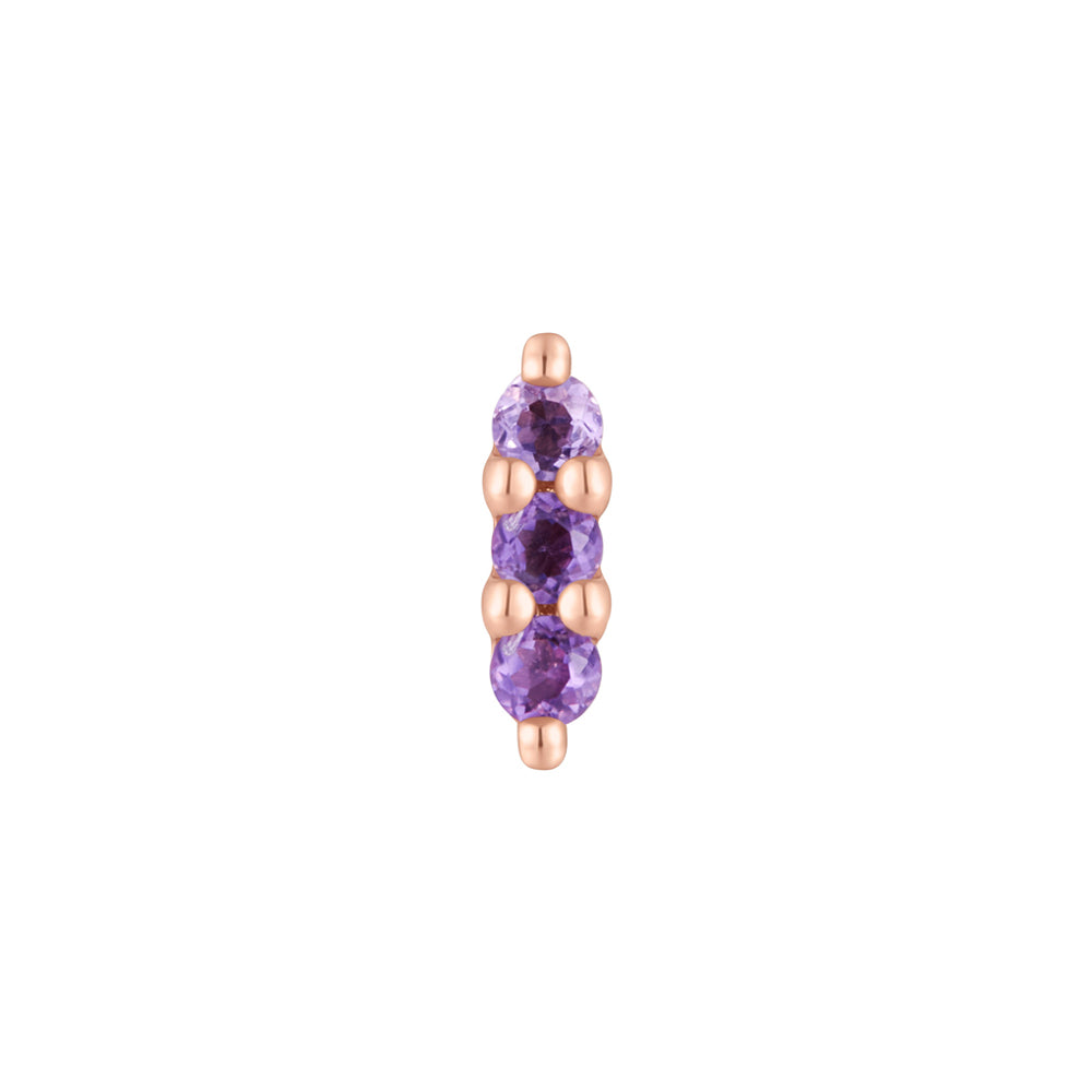 threadless: "Mishka" End in Gold with Amethyst
