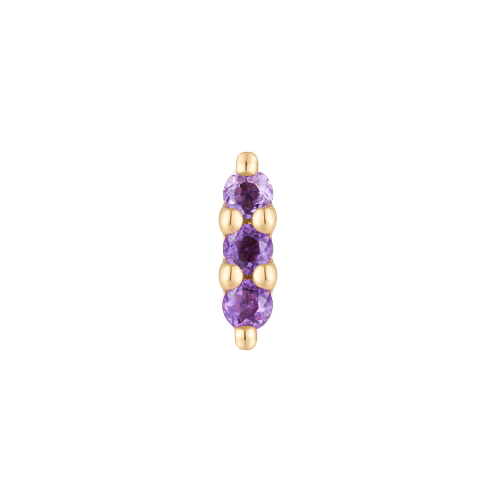 threadless: "Mishka" End in Gold with Amethyst
