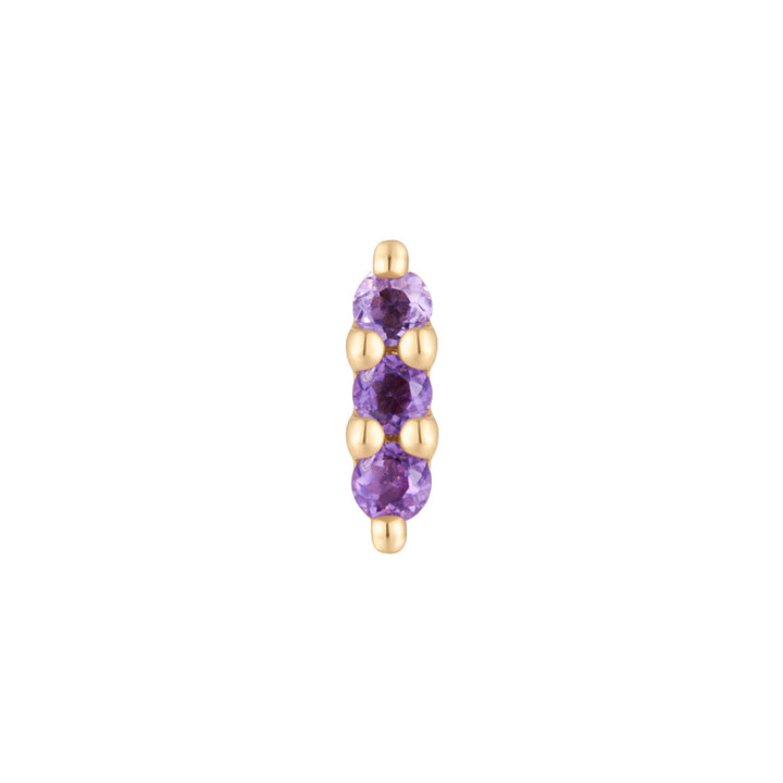 threadless: "Mishka" End in Gold with Amethyst