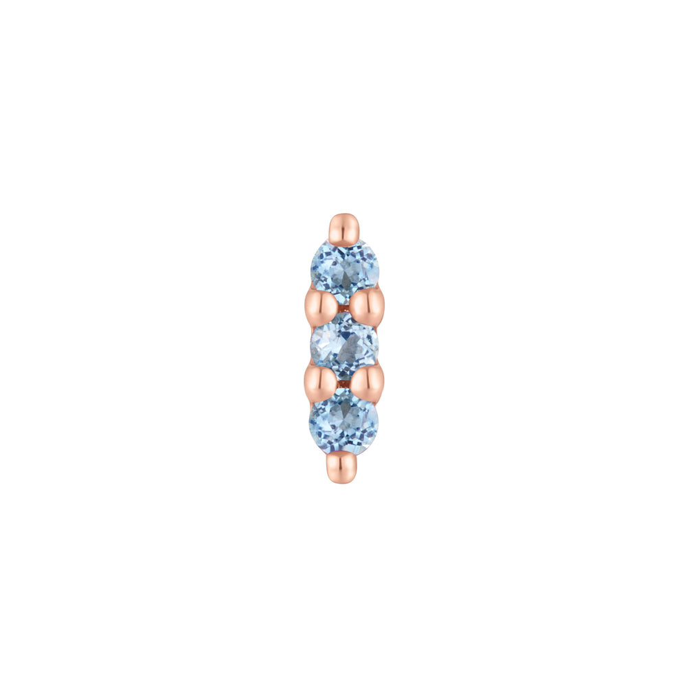 threadless: "Mishka" End in Gold with London Blue Topaz'