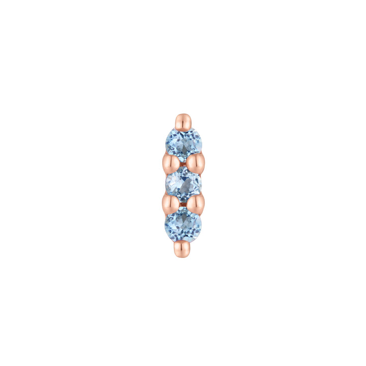 threadless: "Mishka" End in Gold with London Blue Topaz'