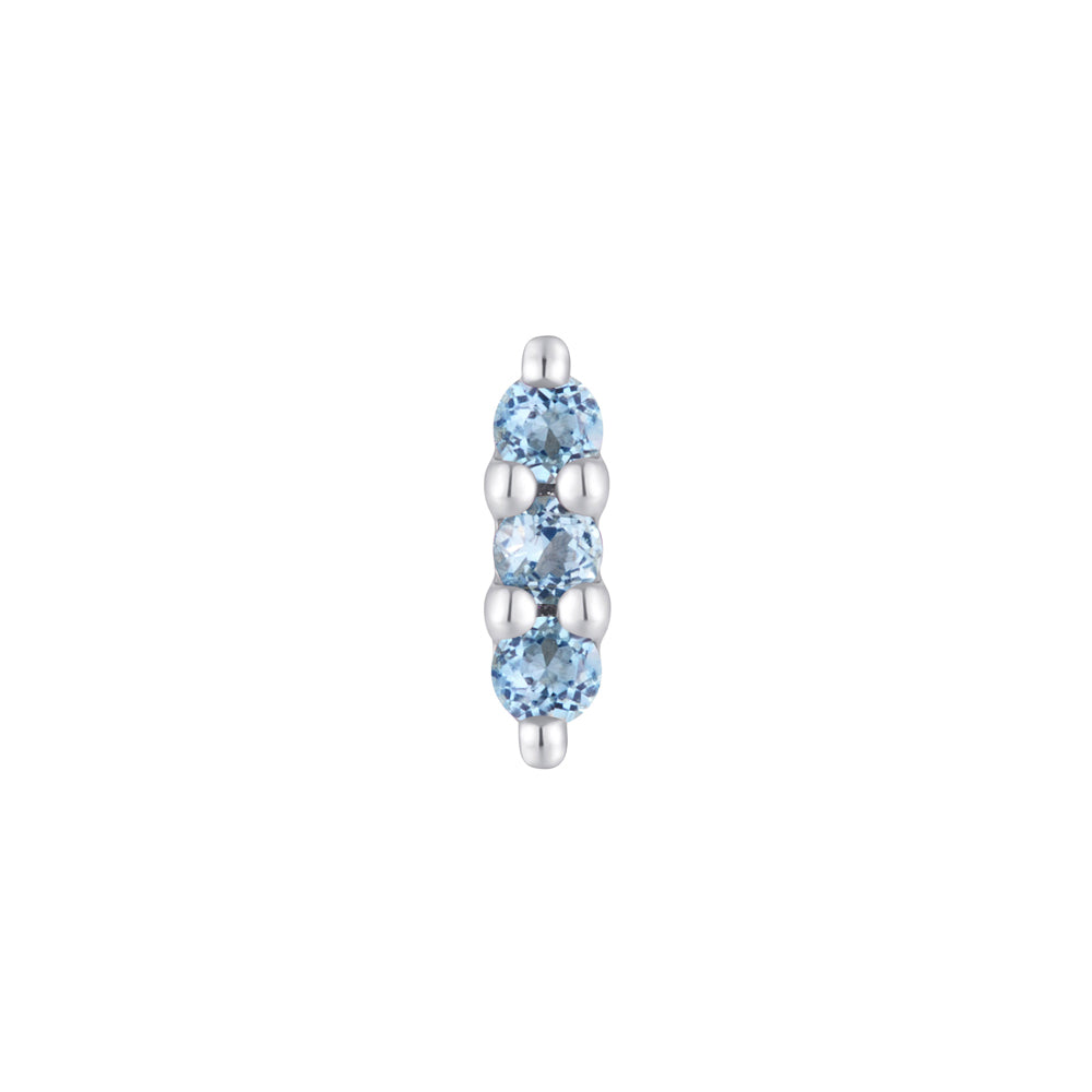 threadless: "Mishka" End in Gold with London Blue Topaz'
