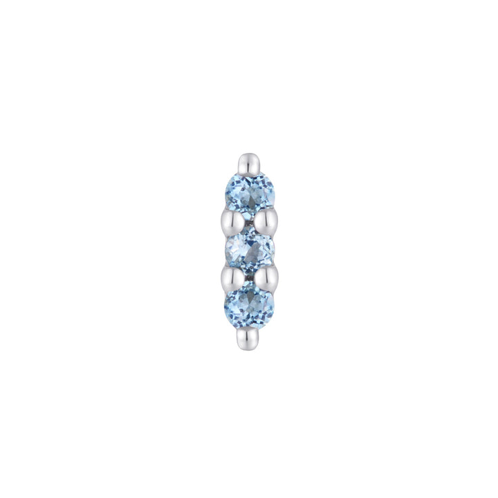 threadless: "Mishka" End in Gold with London Blue Topaz'