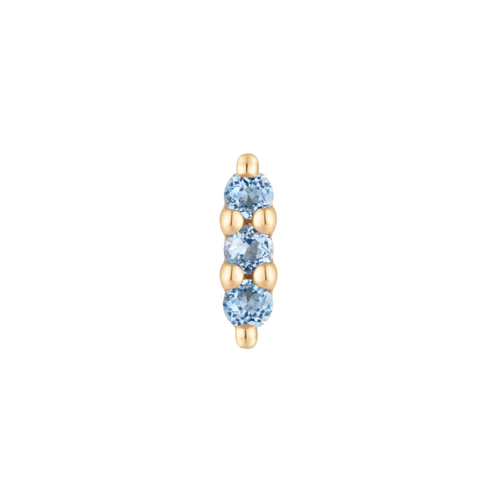 threadless: "Mishka" End in Gold with London Blue Topaz'