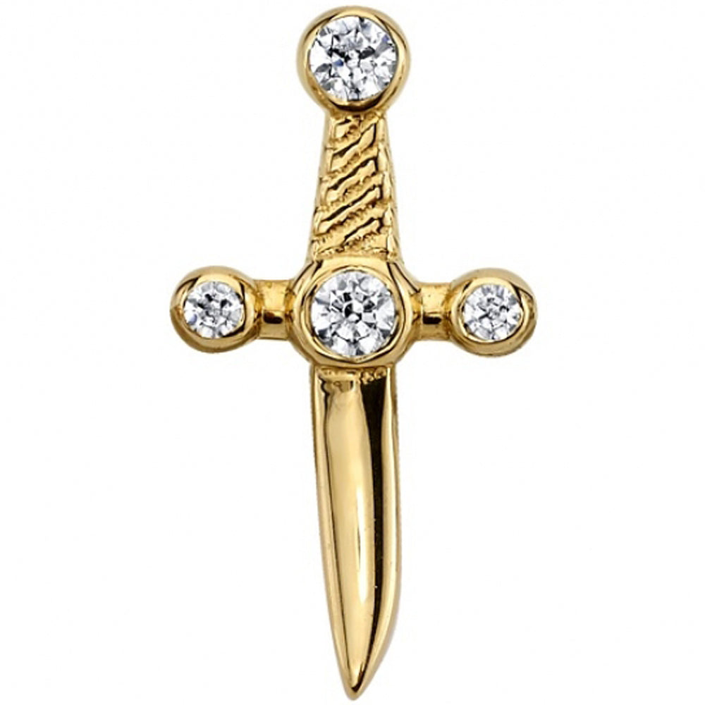 "Tizona" Threaded End in Gold with DIAMONDS