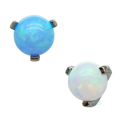 3mm Opal Orb Claw-Set Threaded End