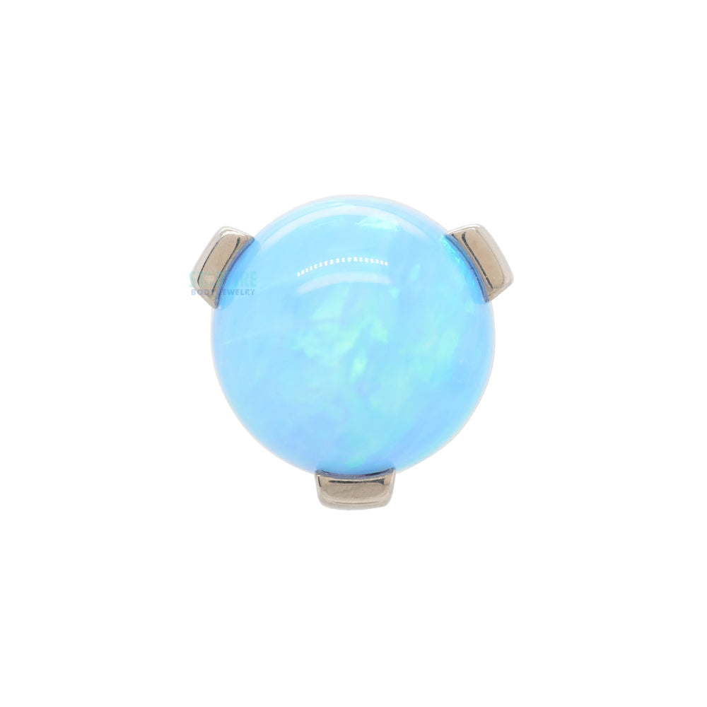 4mm Opal Orb Claw-Set Threaded End