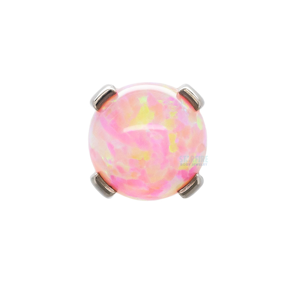 4mm Opal Orb Claw-Set Threaded End