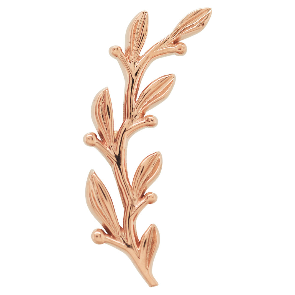 "Amity" Large Threaded End in Gold & Platinum