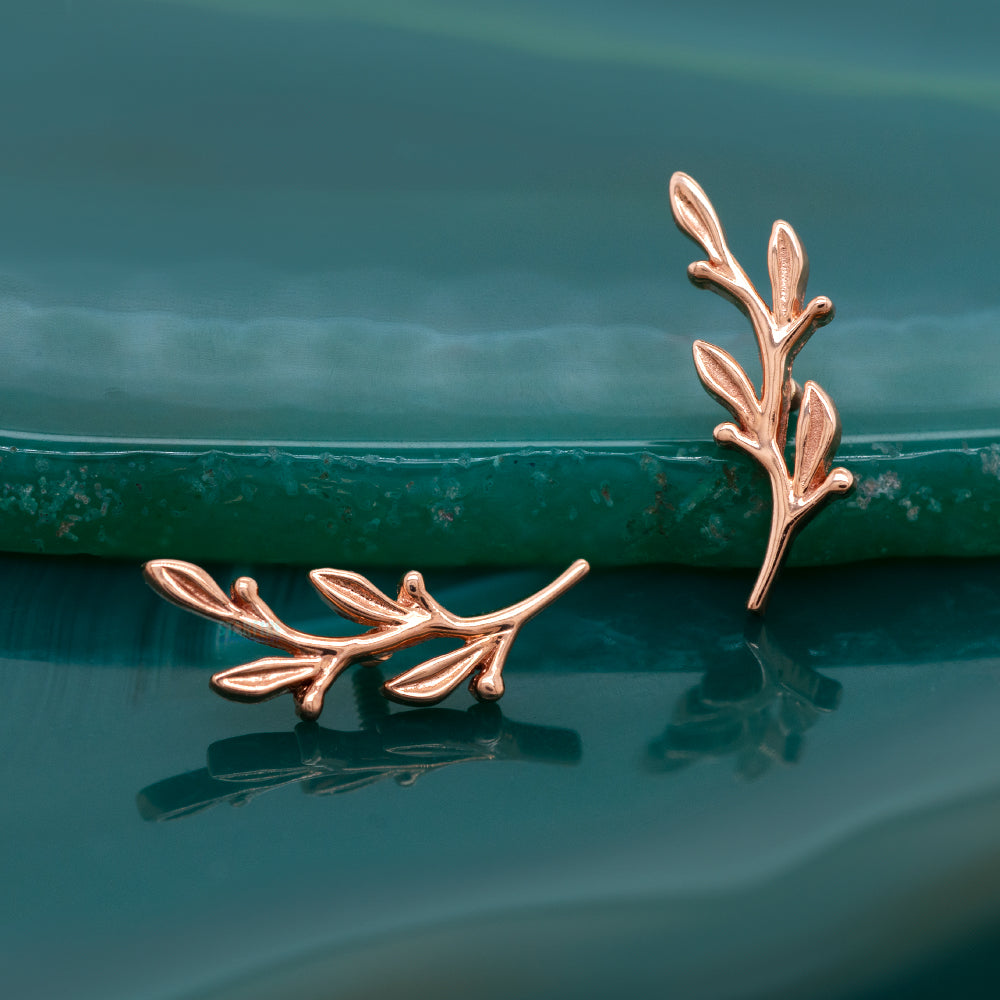 "Amity" Small Threaded End in Gold & Platinum