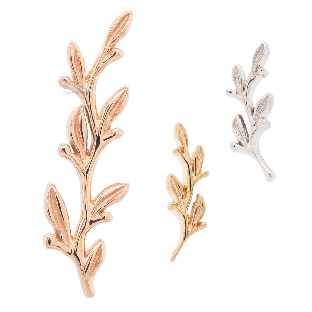 "Amity" Small Threaded End in Gold & Platinum