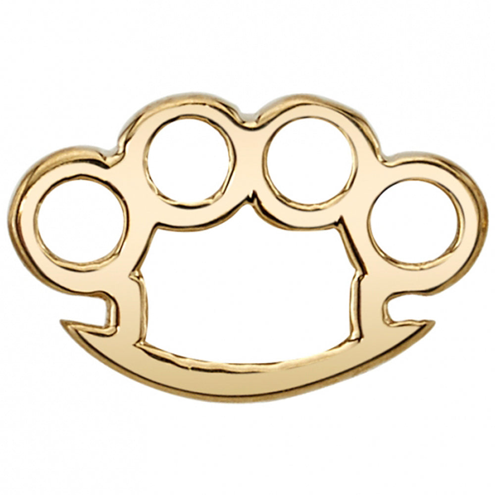 Brass Knuckles Threaded End in Gold