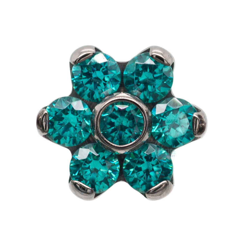 threadless: Flower with Faceted Gems End