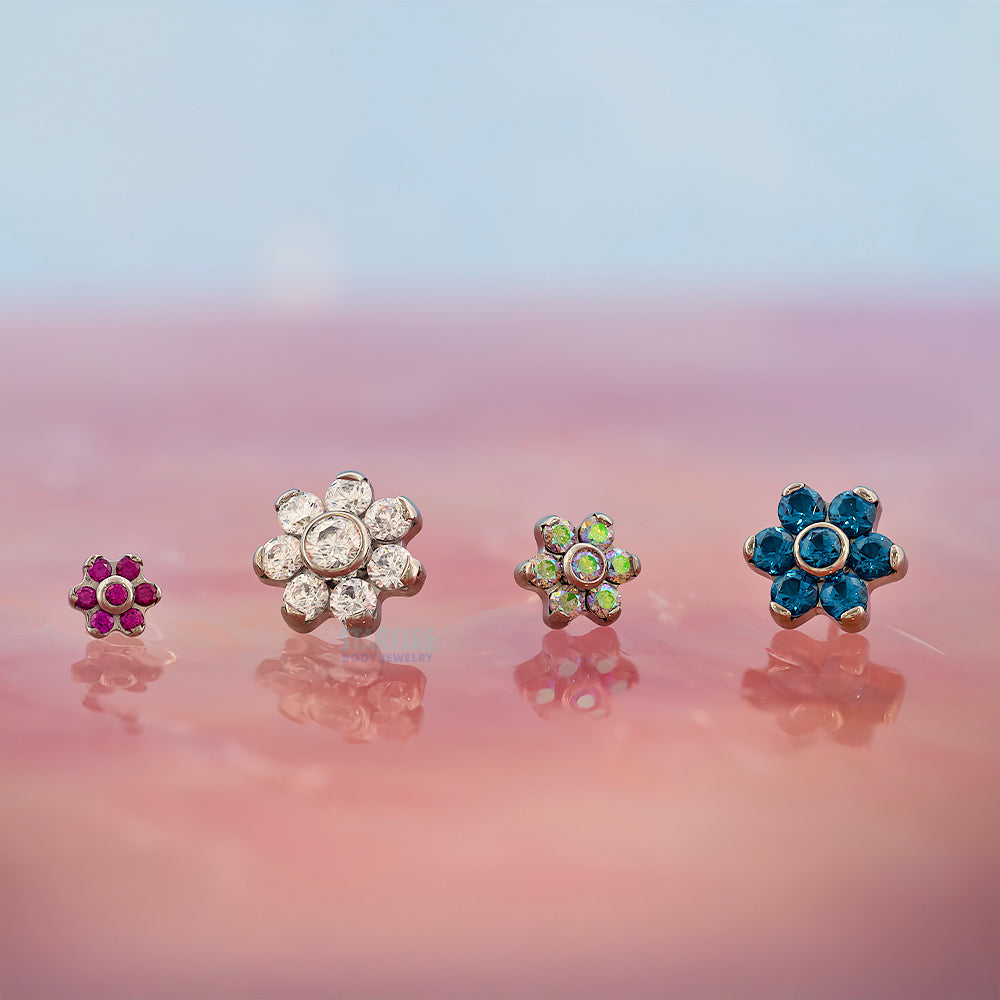 threadless: Flower with Faceted Gems End